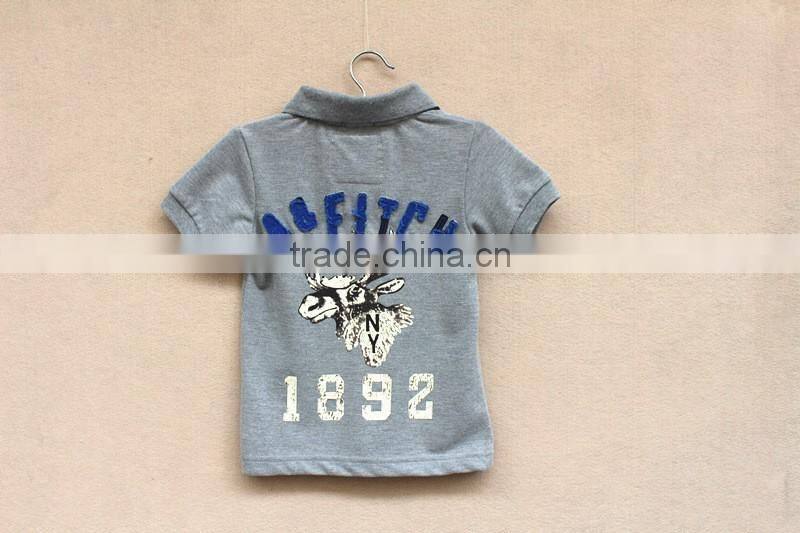 custom kids shirt 100% mesh cotton t shirt printed boys polo shirt