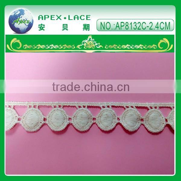 Polyester/milk silk lace trim AP8133P