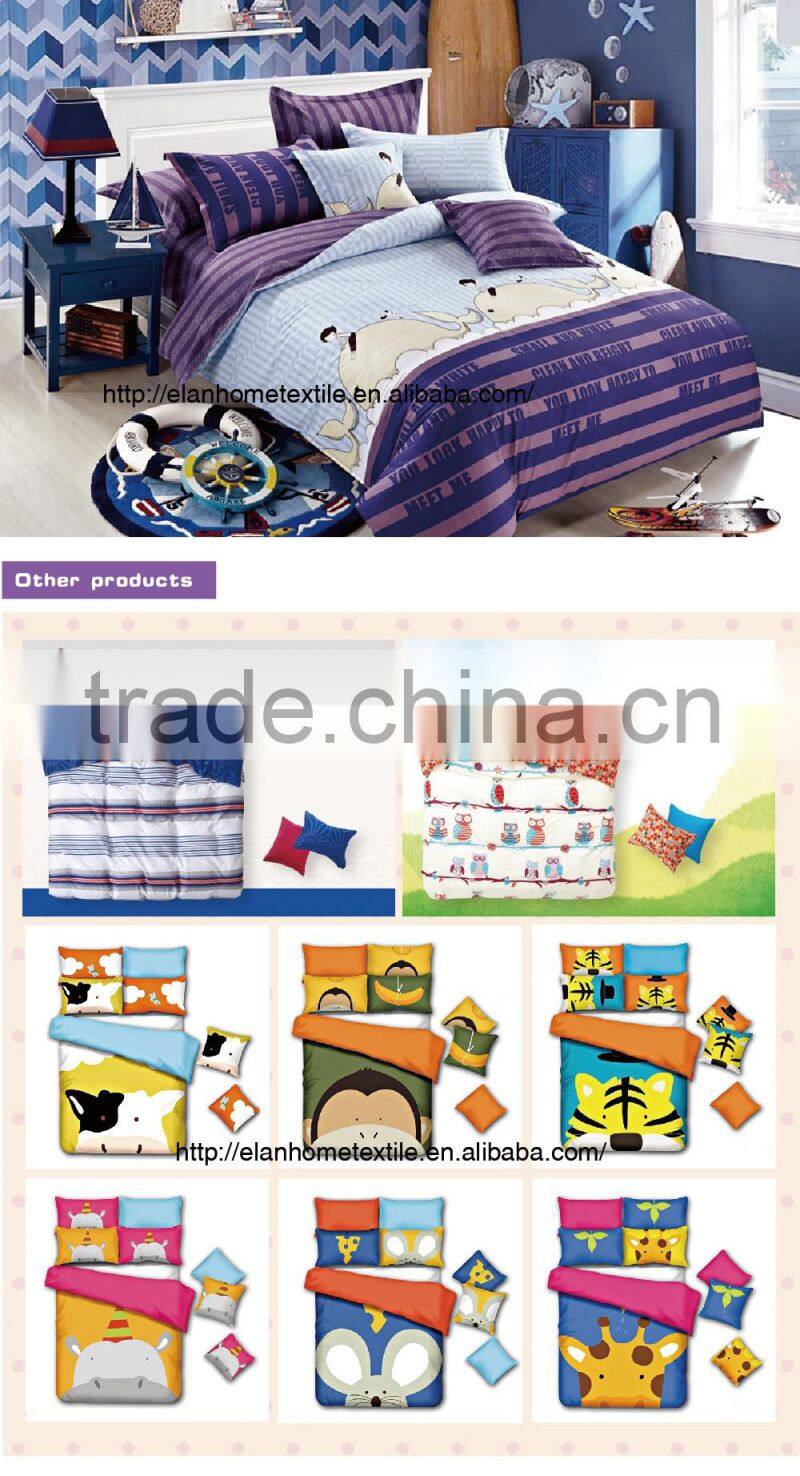 100%cotton cartoon printed baby bedding set