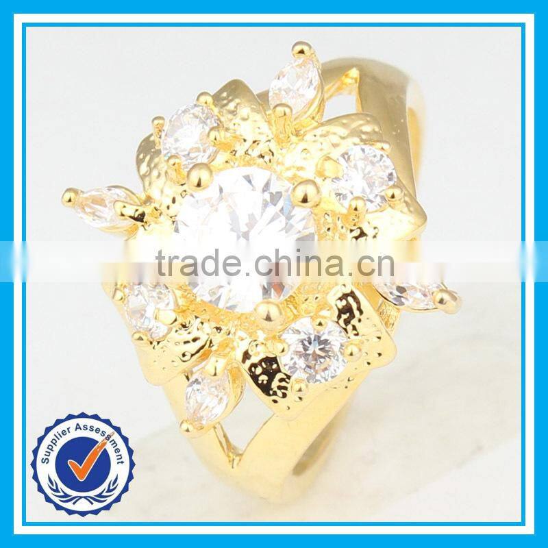 2015 new fashion girls crystal gold rings design for women with price