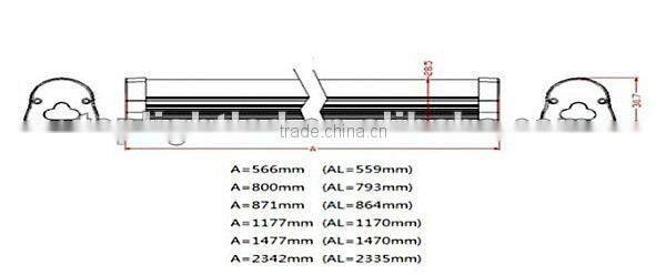3 years warranty LED lighting samsung 5630 clear cover 1200MM t8 led integrated tube