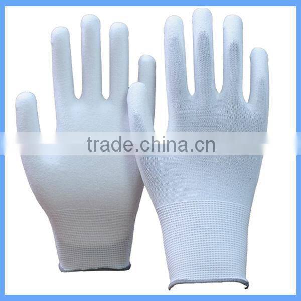 High Quality Knitting Polyester PU Palm Fit Gloves For Industrial Work