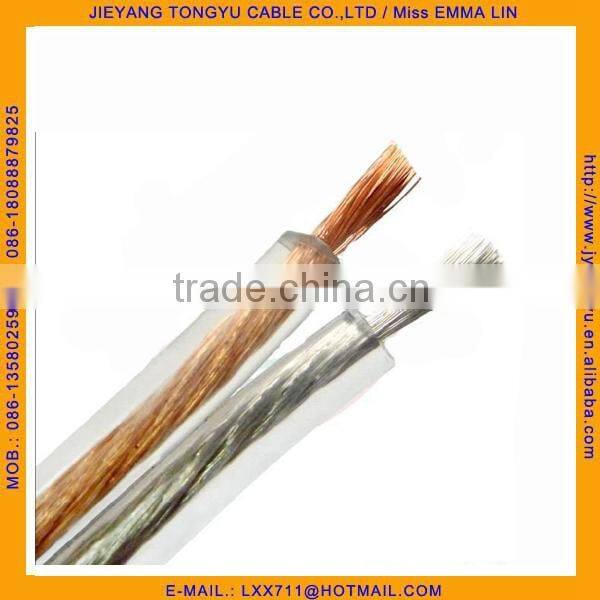 transparent speaker wire 2X2.5MM peaker Cable