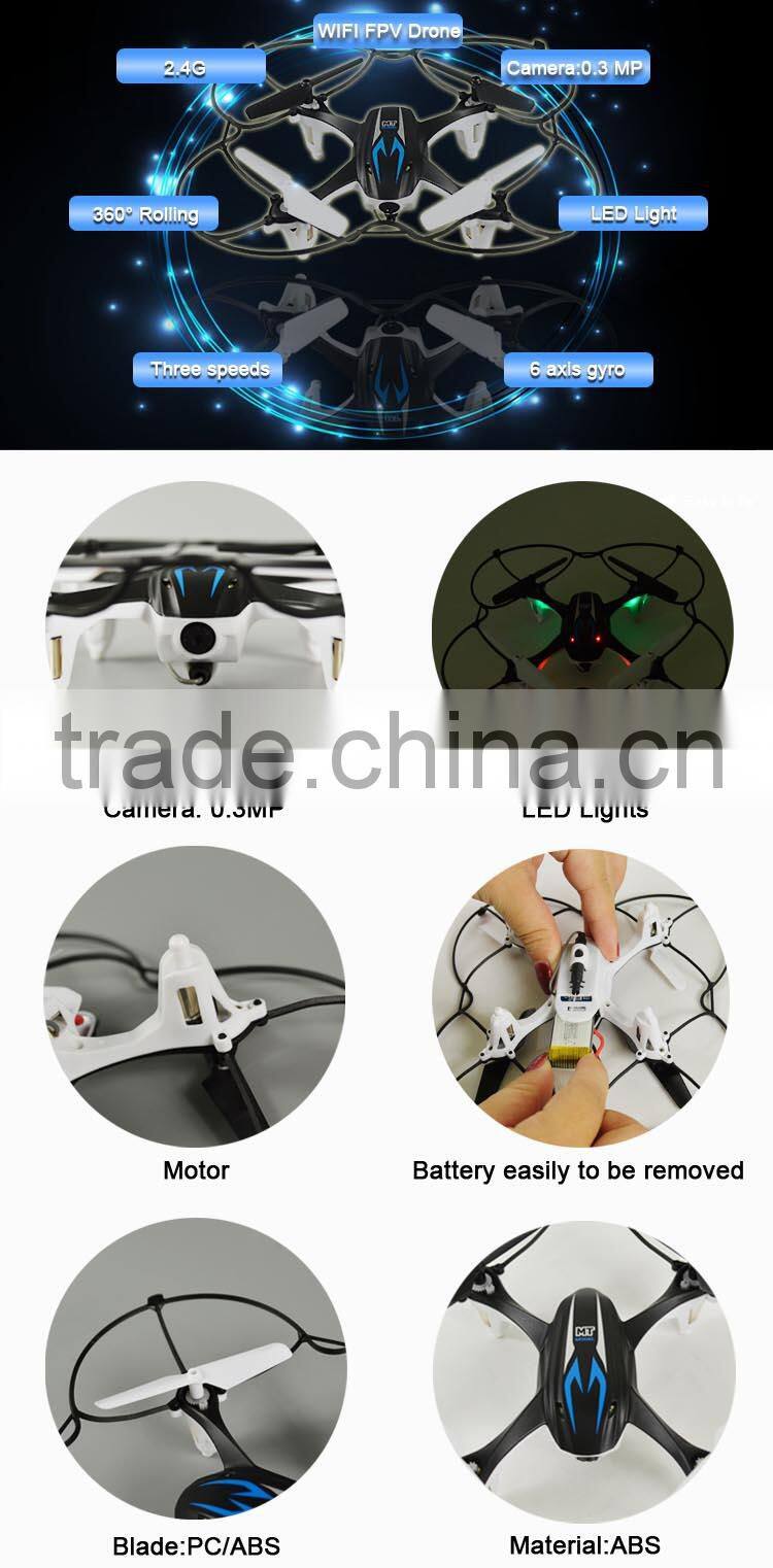 Small 2.4G fpv quadcopter drone with video transmission