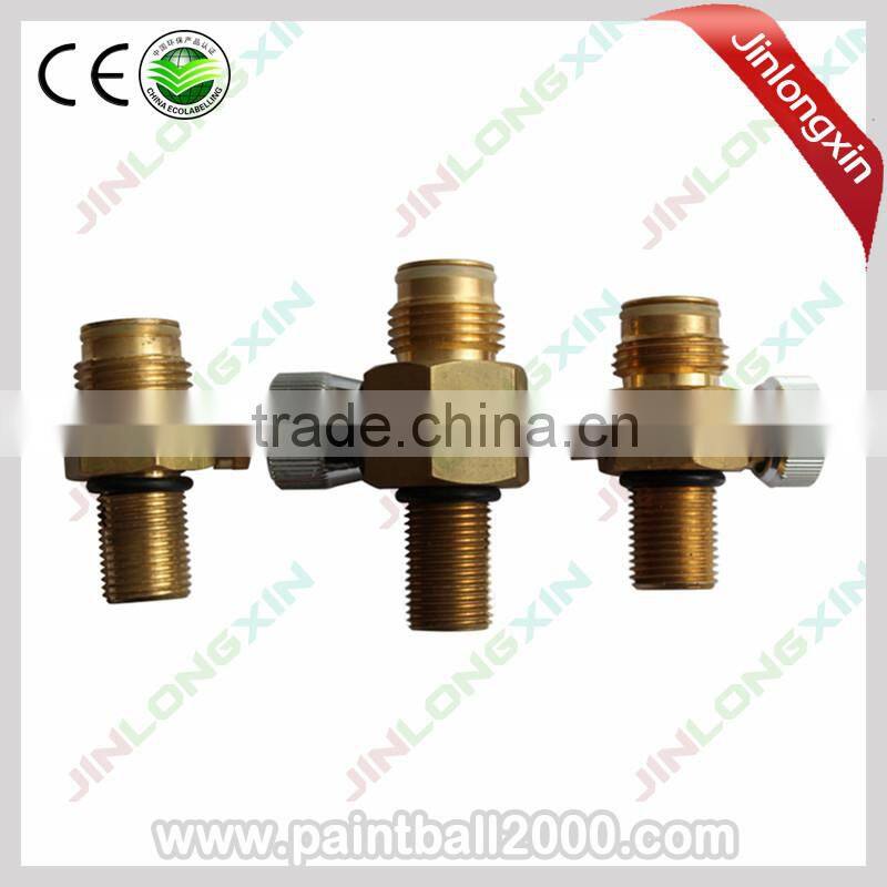 Pin valve for CO2 cylinder paintball tank