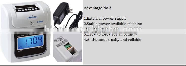 office attendance time card punching machine