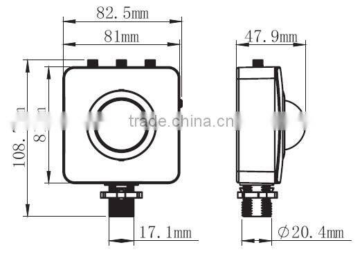 SK808 Manufacturer 85-265V /AC led pir sensor with remote control,360 pir sensor
