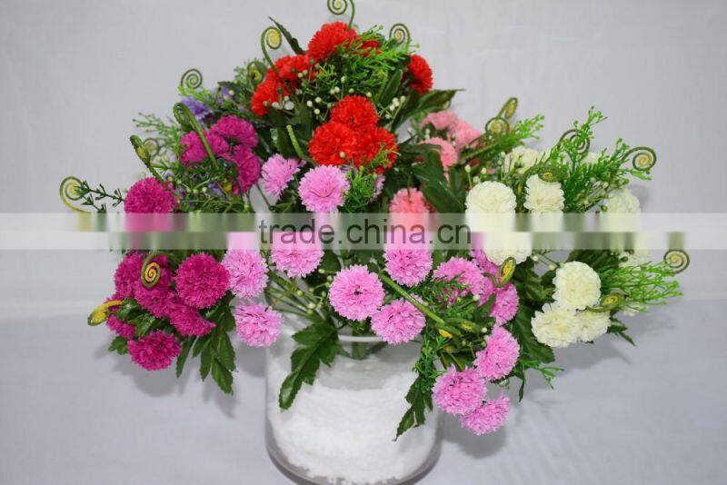 Mini silk flower natual touch carnation cut flower prices for wedding/home decoration