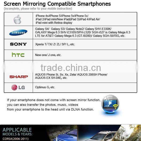 EONON GM5154 Gray 7 Inch Digital Touch Screen Car DVD Player with Screen Mirroring Function& Built-in GPS For OPEL