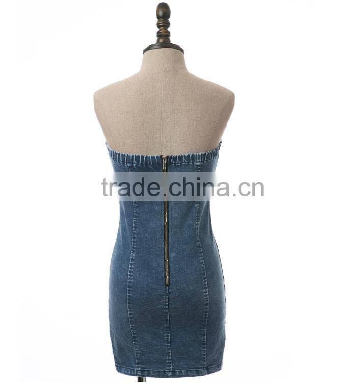ladies latest smart casual denim dress designs