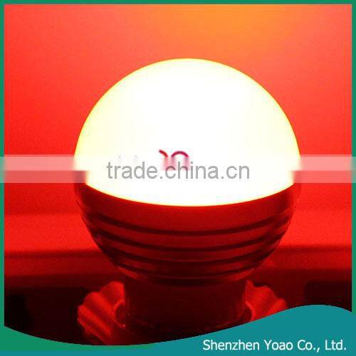 E27 3W RGB LED Light Bulb 85-265V