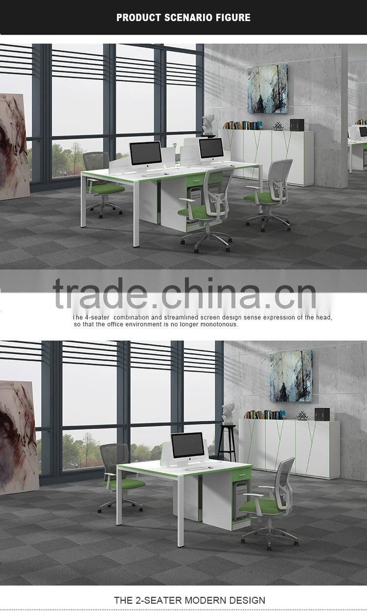 wooden office table design for 4 peoson