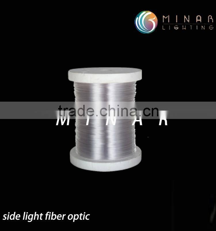 High quality 10mm pof fiber optic side glow cable lighting kits