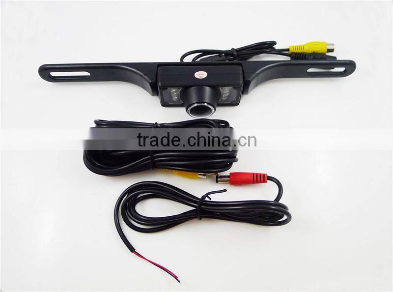 135 degree 12V Car vehicle reverse Back Up night vision camera with power cable and AV cable