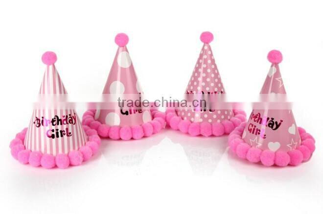 Colored birthday paper hat for children birthday party decoration