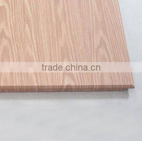 600 * 600mm Wood Grain Suspended Aluminum Ceiling Open Frame Ceiling Clip In Ceiling Tile