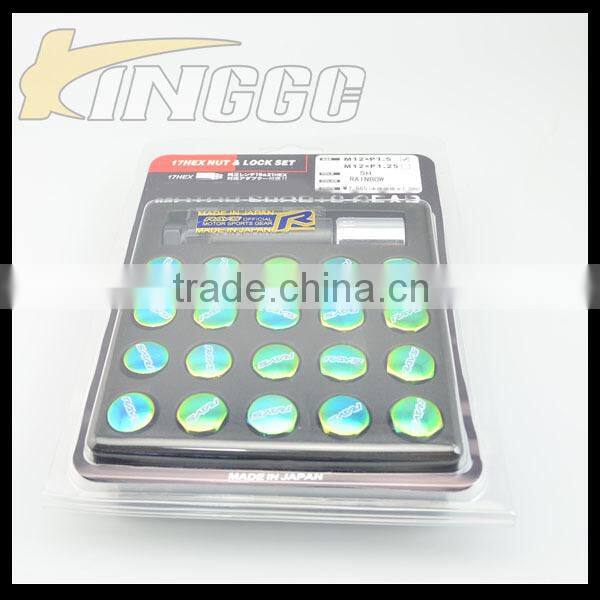 Optional Multicolor 17Hex Nut Iron Racing Lug Nuts