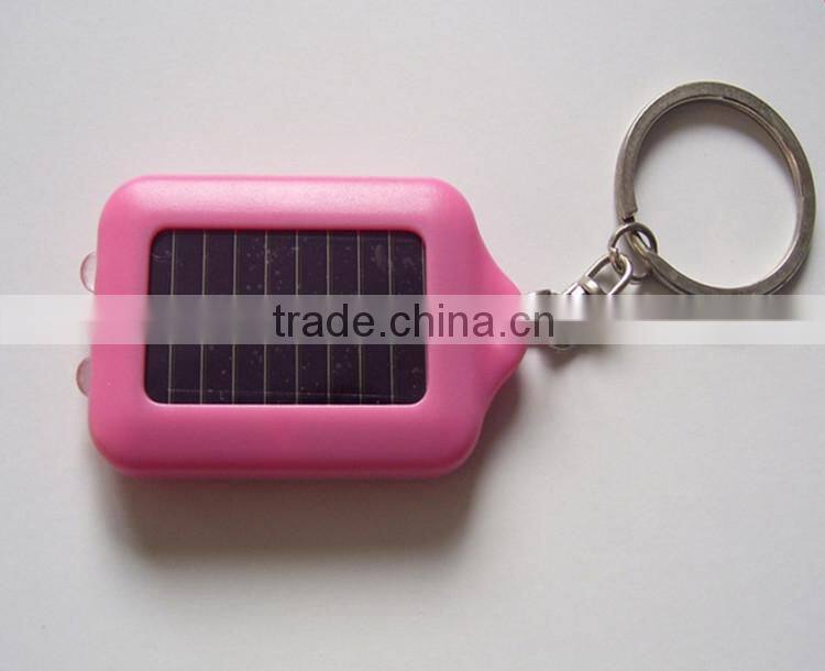 Factory direct cheap solar flashlight keychain custom promotional gifts
