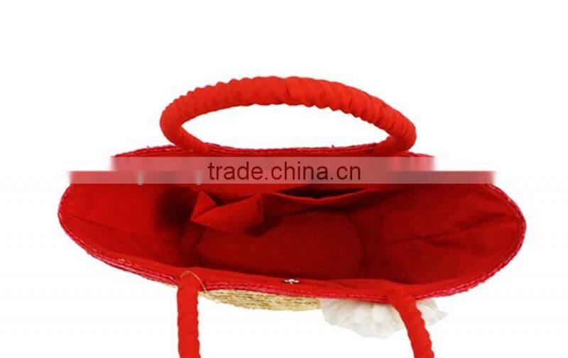 Fashion straw bag/straw basket bag/cheap straw beach bag