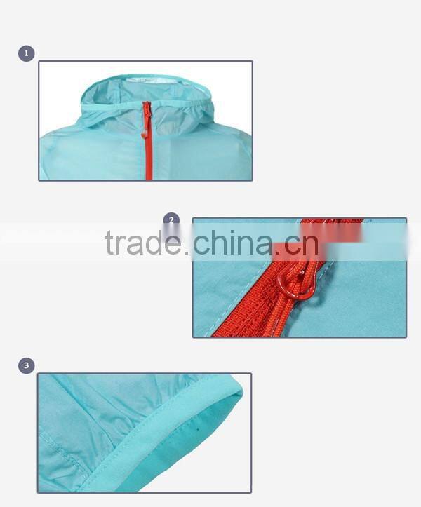 2015 Woman Light Windproof Skin Running Coat Jacket