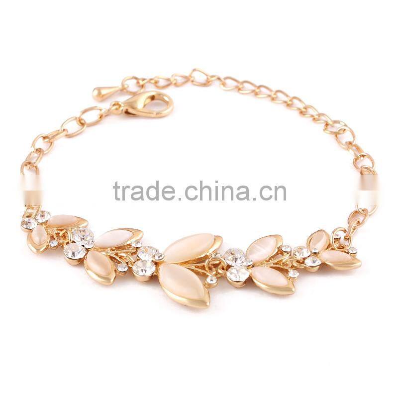 High quality ornate opal bow tie little girl bracelet