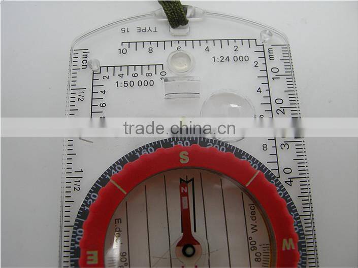 Outdoor Hiking Camping Pocket camping Map Compass with mirror