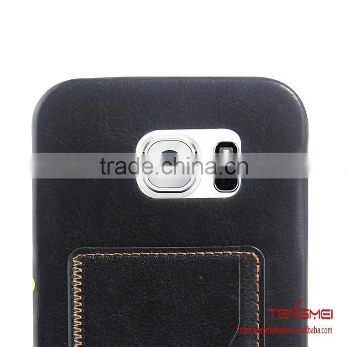 2016 crazy horse leather back cover for samsung s7 plus case