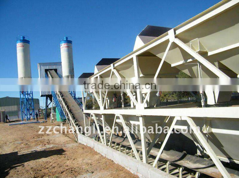 more efficiency belt conveyor tyrpr HZS60 concrete mix plant, malaysia concrete batching mixing plant for sale