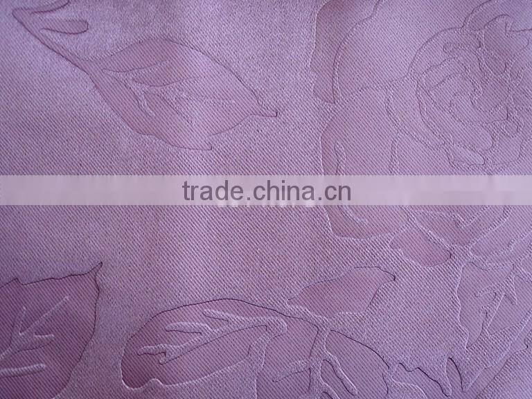 Thick full blackout curtains Flocking Jacquard