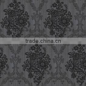 Big flower pattern multicolored wallpaper for hotel