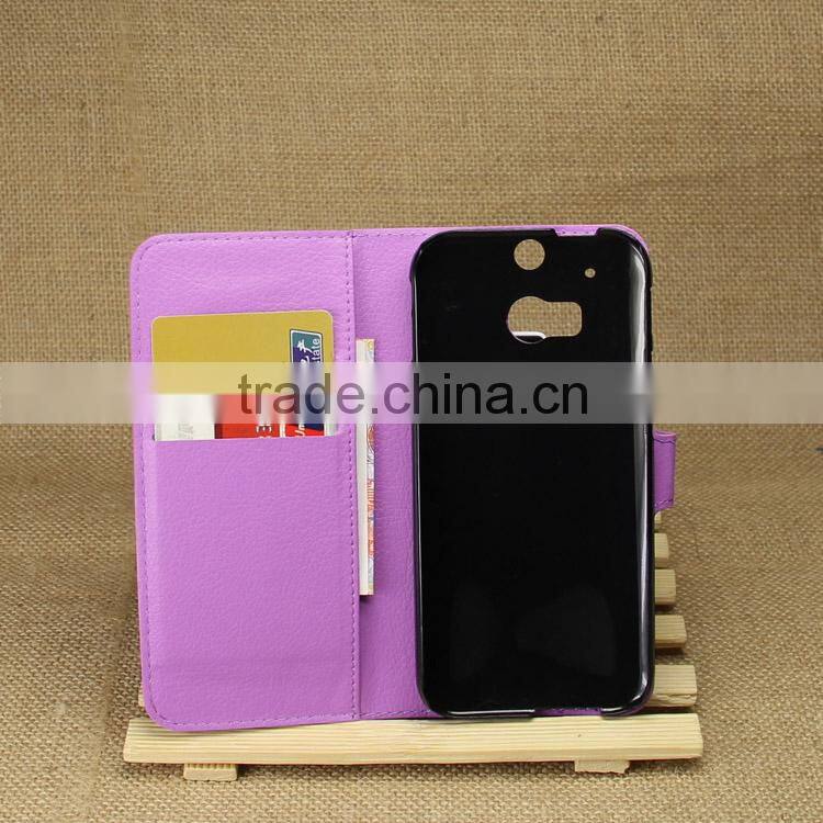 Durable best sell flip leather phone case for htc one m8