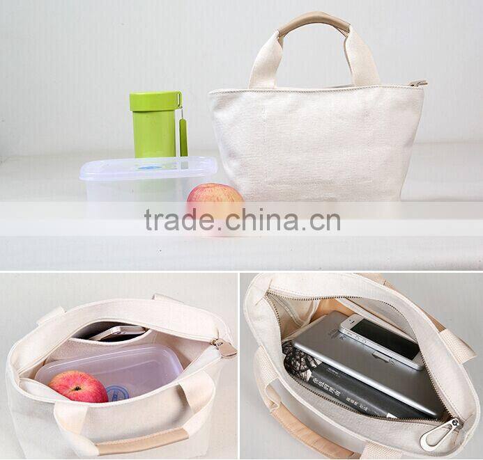 Canvas school lunch bag large space