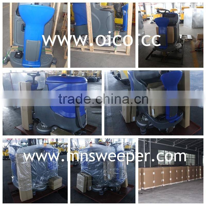 Germany technology professional waiting lounge outdoor ride on washer commercial floor scrubbers machine with lead acid battery