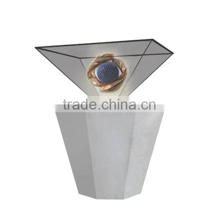 2016 Chariot indoor 3d hologram screen, advertising showcase, showbox, pyramid.