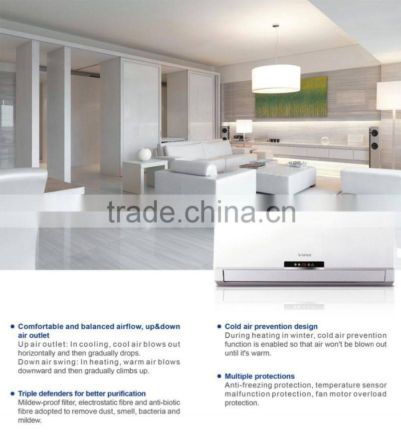 Central air conditioner use Gree SG series split wall mounted fan coil unit