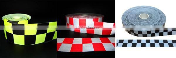 3 row refelctive Checker tape /High reflective tape for safety clothing