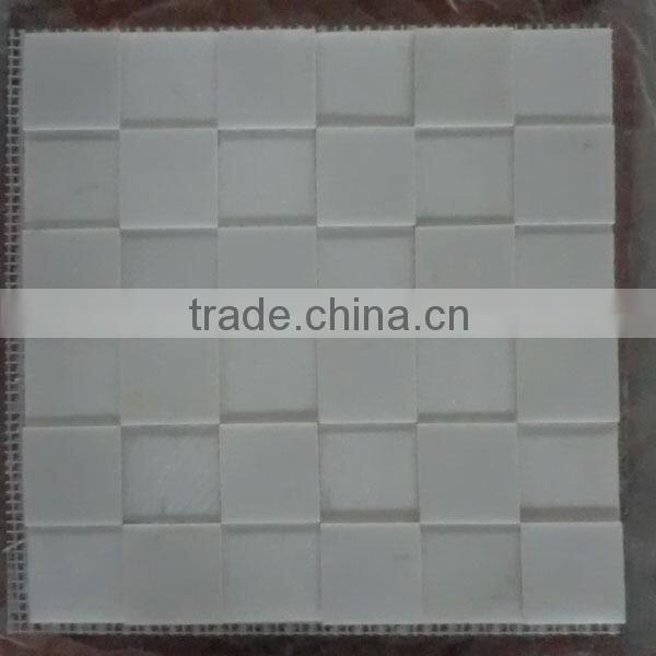 Aston White square Mosaic Tile