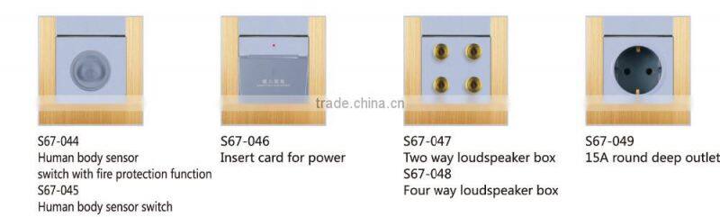 Electrical socket outlet touch delay switch for home