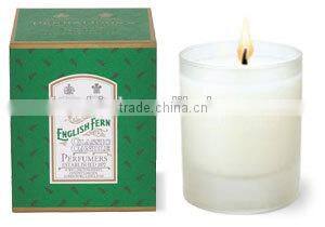 high quality scented soy candle in black glass jar with box