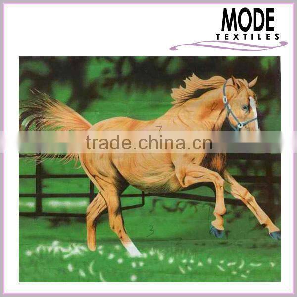 horses design printed fleece blanket