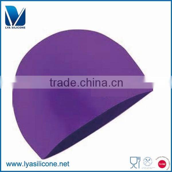 2016 newest design custom printed silicone swim cap for long hair silicone swim cap