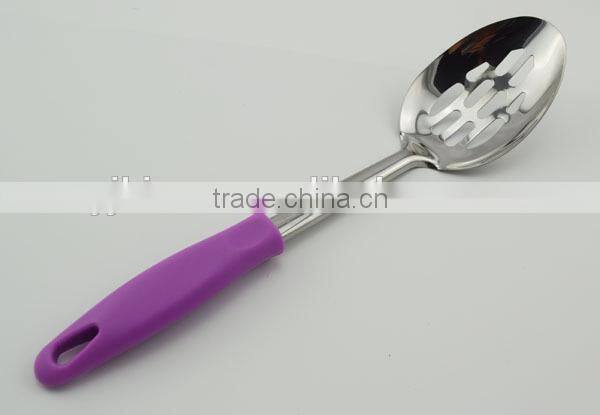 2016 customize kitchen utensil cooking spoon slotted spoon solid spoon