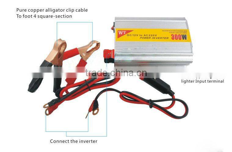 DC 12V to AC 220V Auto Car Power Converter Inverter Adapter Charger With USB Charge 300W