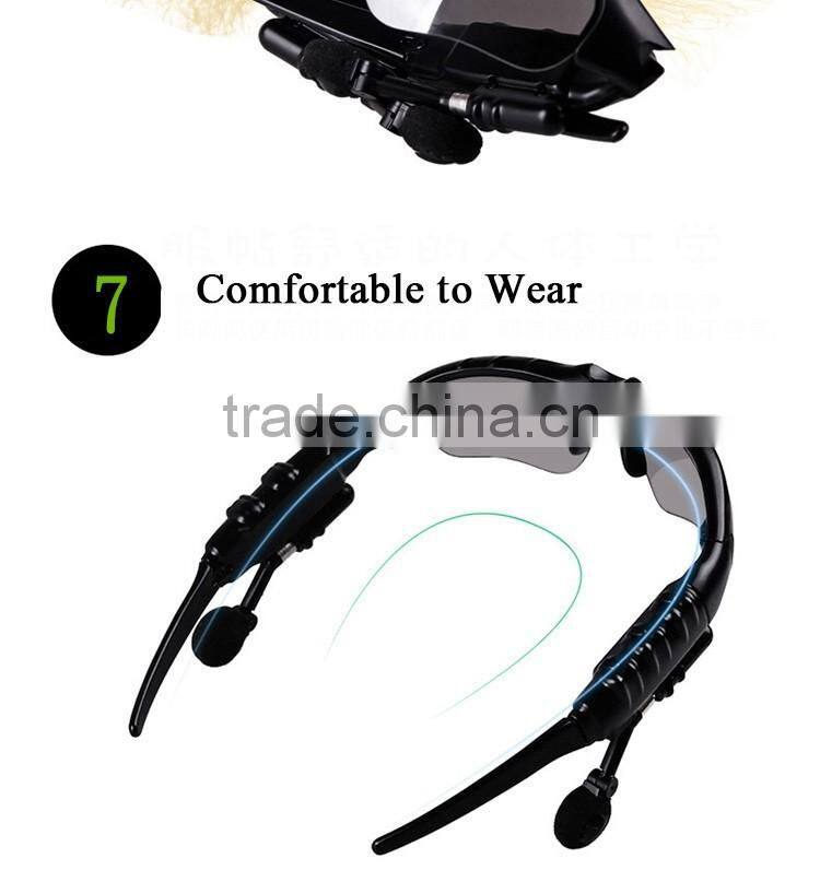 Wireless Headphones Bluetooth 4.0 Sunglasses Bluetooth Headset Earphone Stereo Music Handsfree Earphone