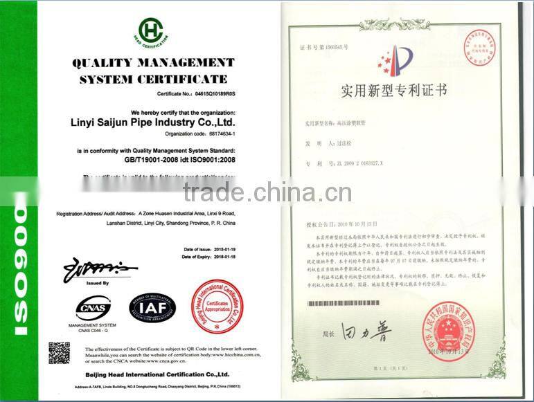 High Pressure TPU Flexible Layflat hose for water/ oil