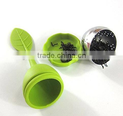 PBA free leaf shaped silicone tea infuser