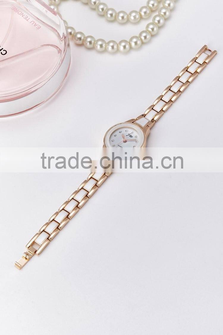 New models promotional round case enamel band geneva watches for women