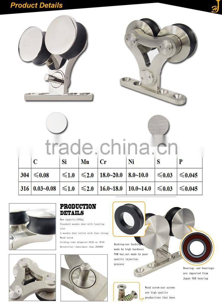 Hot Sale Wardrobe Mirror Steel Sliding Wooden Door Rollers Wheels