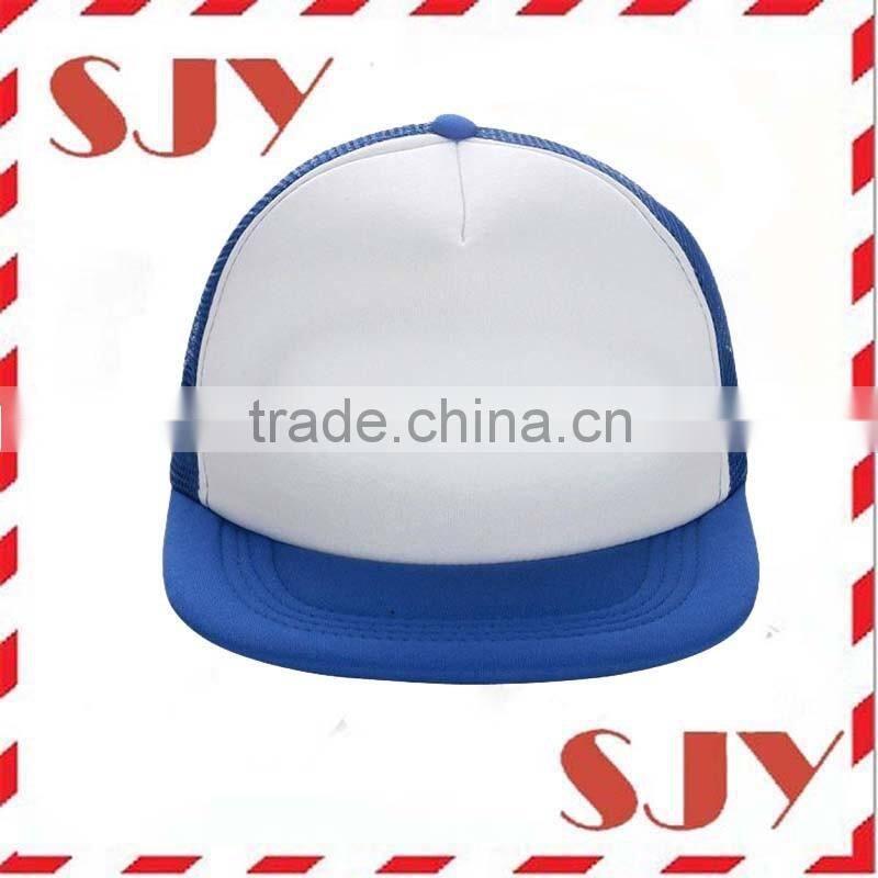 Adjustable Blank Wholesale Flat Brim Mesh Trucker Cap