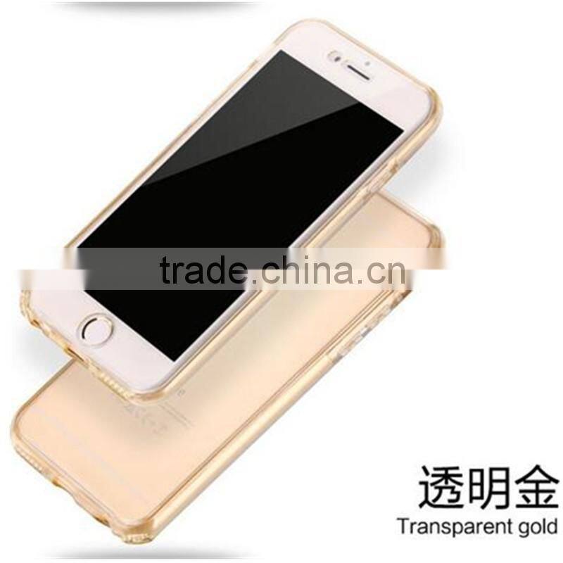 360 degree Full protective cover TPU back cover transparent bumper case for Apple iphone 7 6 6s 6s plus pro 5 S 4 SE A C